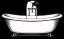 Salle de bain avec baignoire